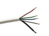 RGBW-Kabel LiYY, weiß, 5-adrig (4x0,35mm²,...