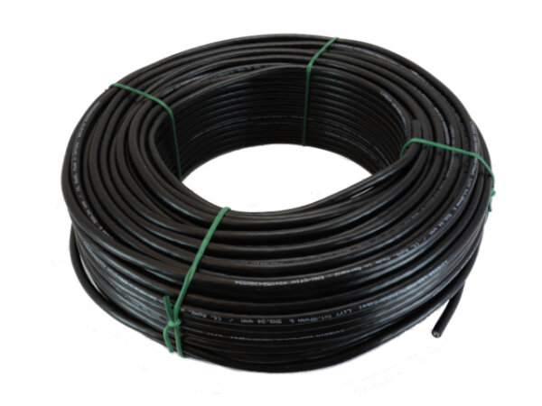 RGBWW-Kabel LiYY, schwarz, 6-adrig (5x0,34mm², 1x1,00mm²)