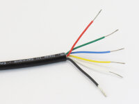 RGBWW-Kabel LiYY, schwarz, 6-adrig (5x0,34mm²,...