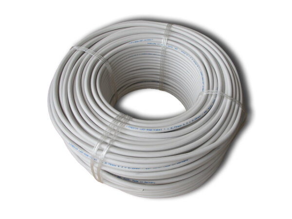 RGB-Kabel LiYY, weiß, 4-adrig (3x0,25mm², 1x0,75mm²) - 100m Rolle