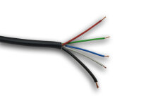 RGBW-Kabel LiYY, schwarz, 5-adrig (4x0,25mm²,...
